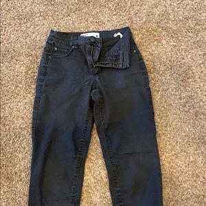 Black garage jeggings